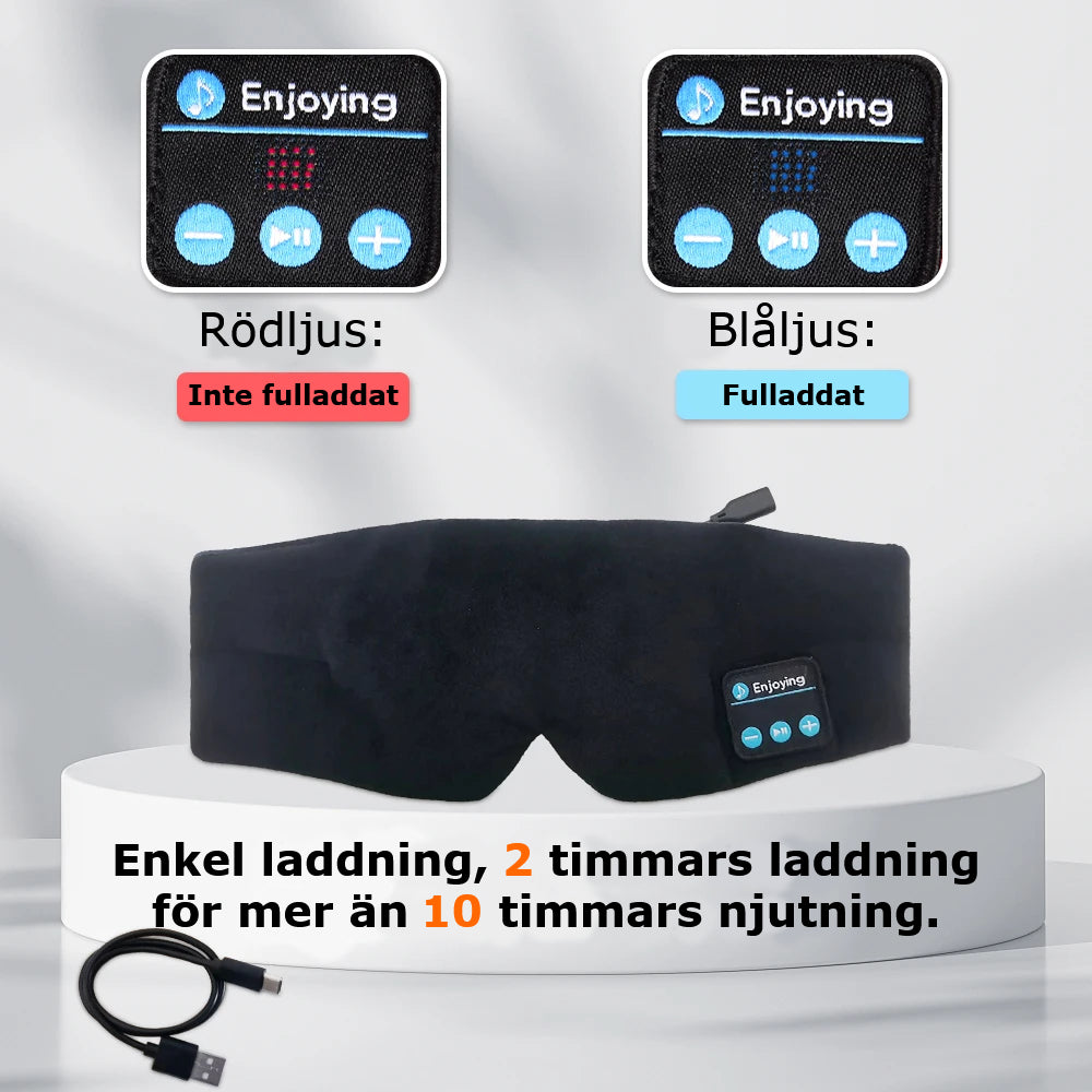 SleepHarmony – Trådlös Bluetooth Sovmask med Hörlurar