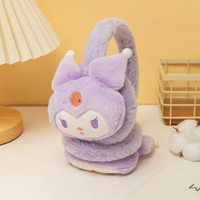 KawaiiWarm – Sanrio Mjuka Öronmuffar med Kuromi, Cinnamoroll & Melody